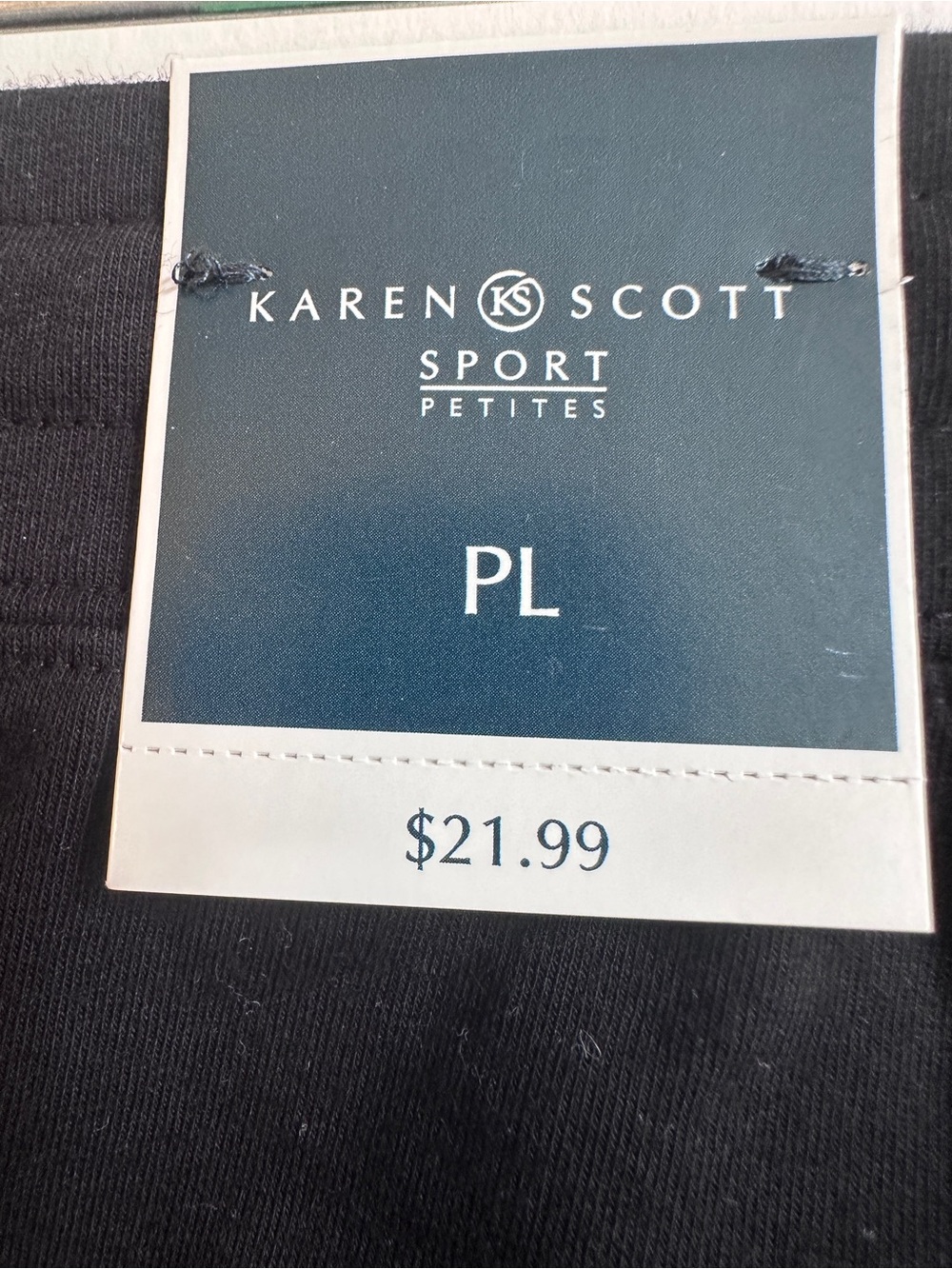 NWT Karen Scott Sport Sweatpants Size Petite Large Cotton/Spandex - Picture 5 of 8